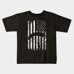 Cool Skydiving Skydiver American Flag Skydive Kids T-Shirt